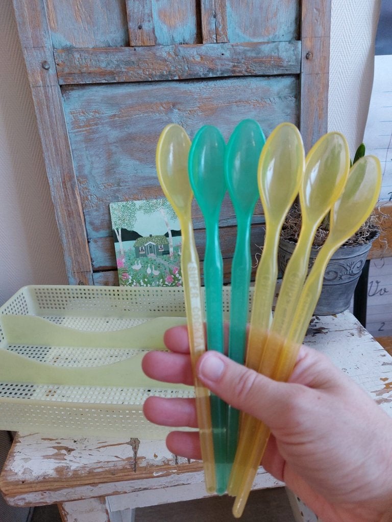 Vintage pastel cocktail lepels, Ophalen of Verzenden