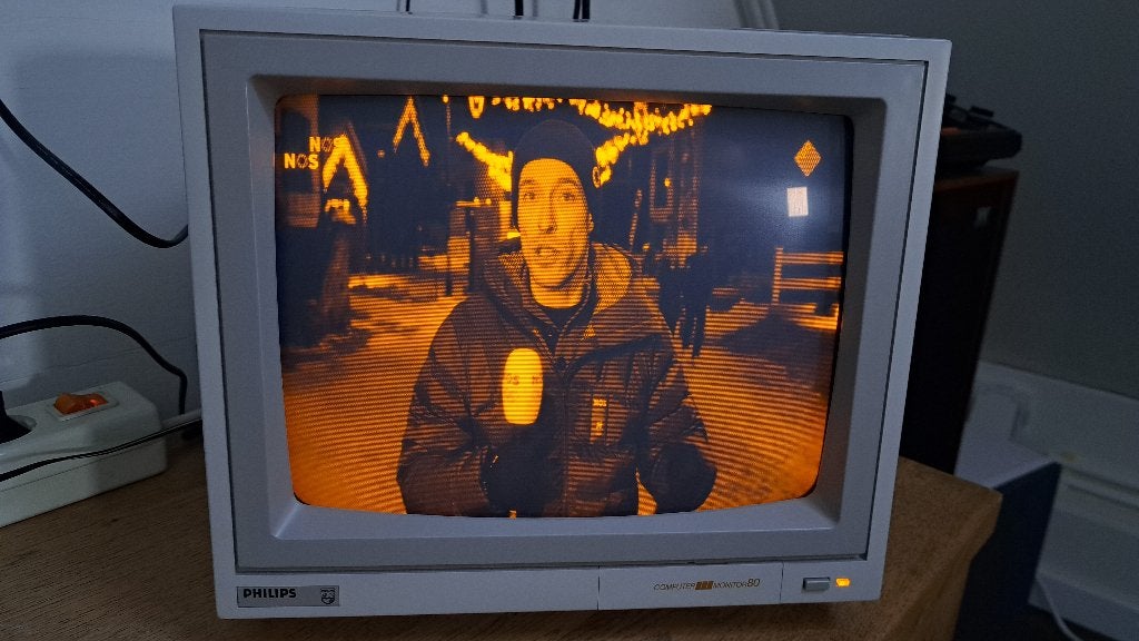 NOS Vintage Philips CRT Computer Monitor 80, amber beeldbuis, Computers en Software, Monitoren, Philips, Nieuw, Ophalen of Verzenden