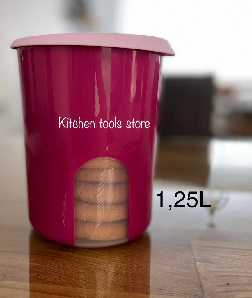 Tupperware roze vensterbus 1,25 l bewaarbus voorraad, Huis en Inrichting, Keuken | Tupperware, Ophalen of Verzenden, Nieuw, Bus of Trommel