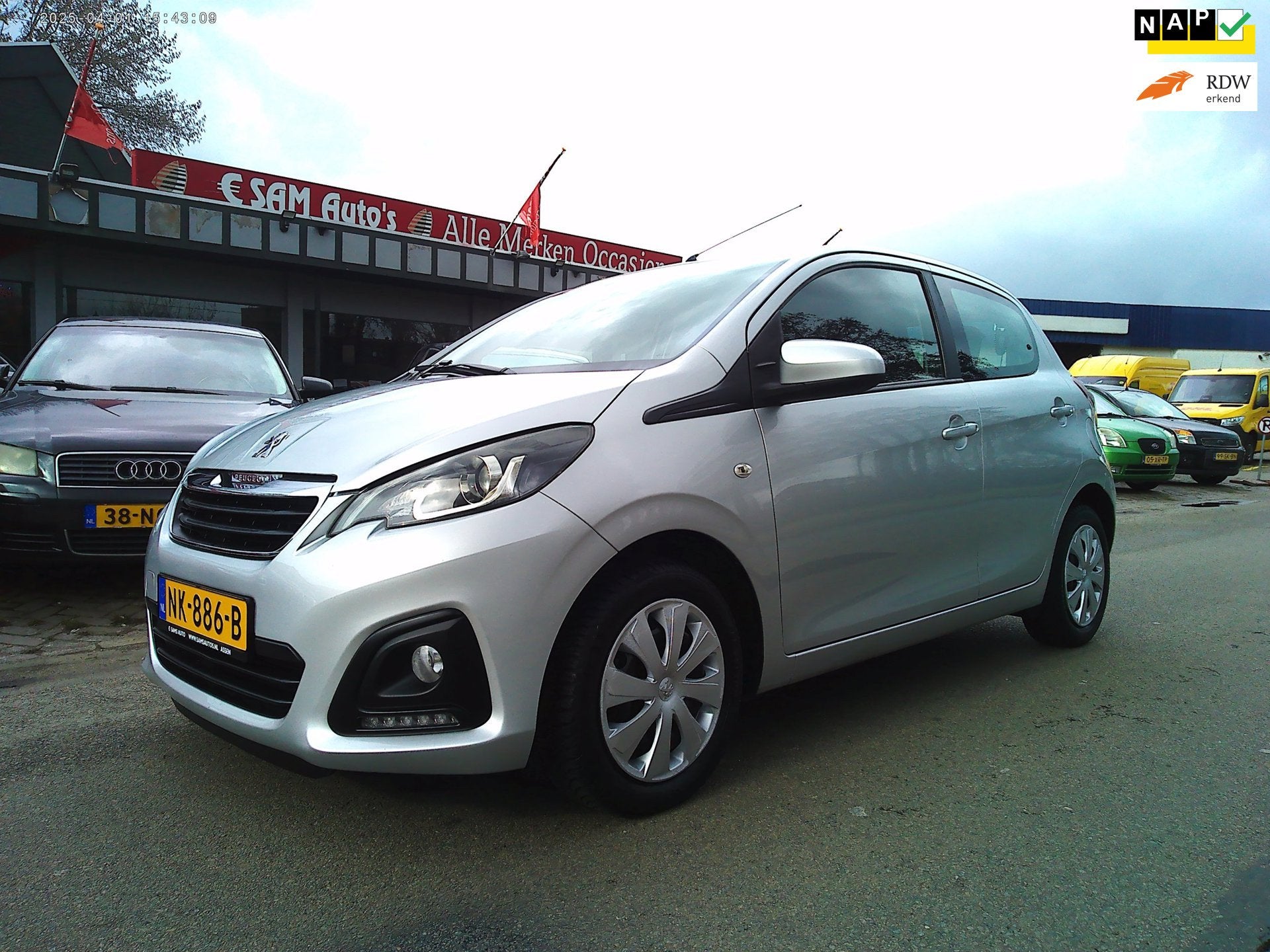 Peugeot 108 1.0 e-VTi Active (2017 NAVI +Airco ), Auto's, Voorwielaandrijving, Gebruikt, Euro 6, 4 stoelen