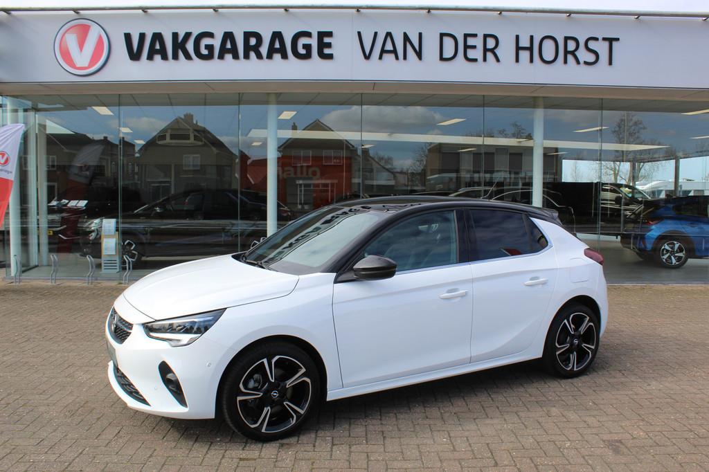 Opel Corsa 1.2-100 pk Turbo GS. Panoramadak, Winterpakket, C, 12 maanden, Gebruikt, Zwart, Leder en Stof