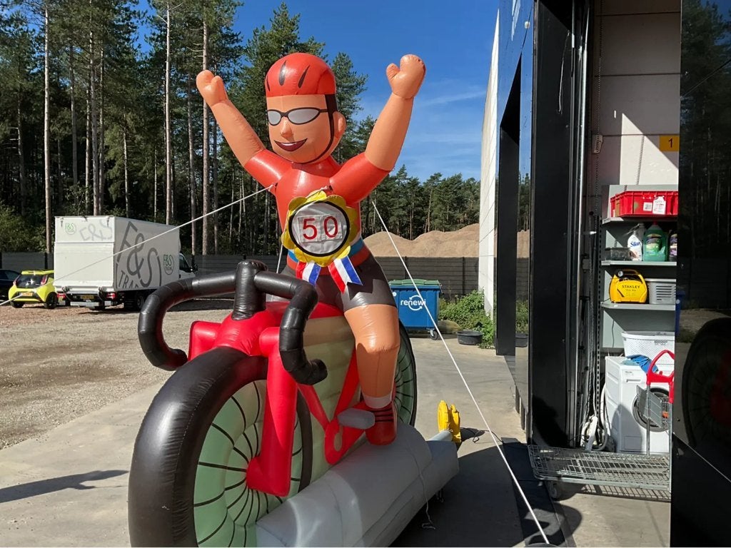 abraham wielrenner op de fiets opblaasbaar, Ophalen, Zo goed als nieuw, Abraham of Sarah