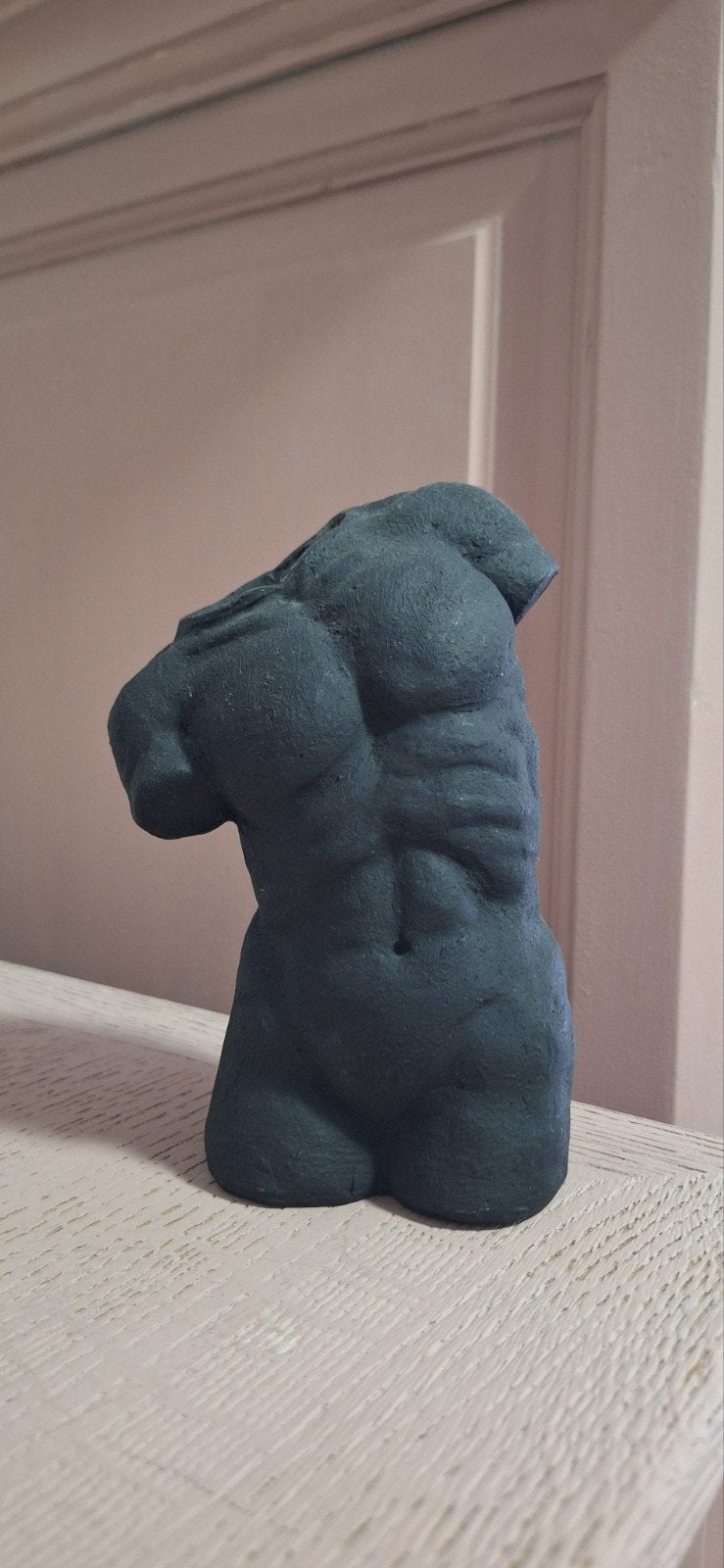 Decoratief torso beeld - Zwart, Antiek en Kunst, Kunst | Beelden en Houtsnijwerken, Ophalen