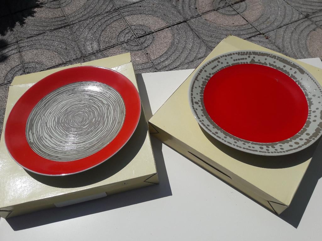 Designborden JCJ HAANS ø 360 mm - 2 stuks - ZGAN, Ophalen of Verzenden, Zo goed als nieuw, Rond, Schaal