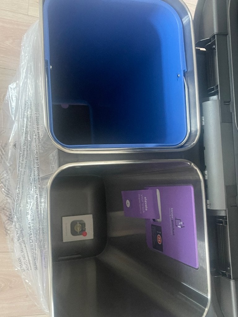 Simplehuman Dubbele Pedaalemmer - 58L - RVS, Overige typen, Ophalen, Nieuw, Overige materialen