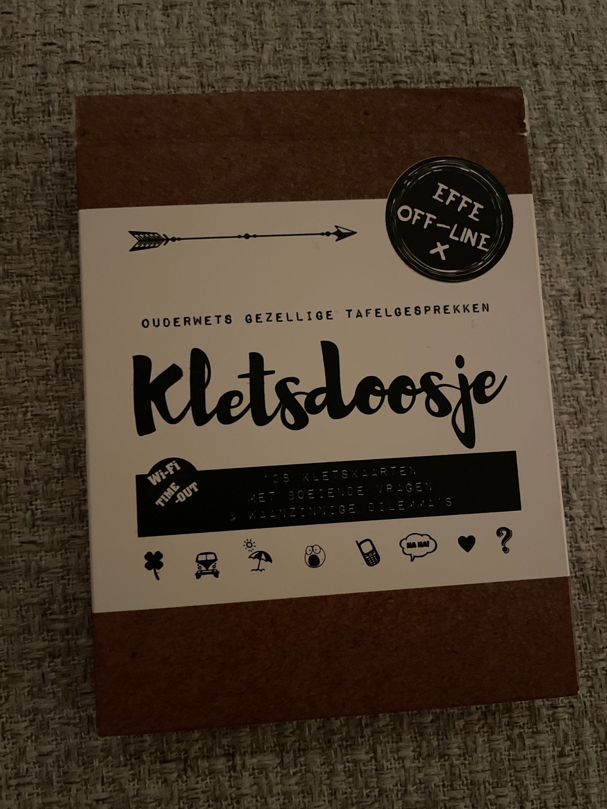 Kletsdoosje: Ouderwets gezellige tafelgesprekken, Drie of vier spelers, Ophalen, Zo goed als nieuw