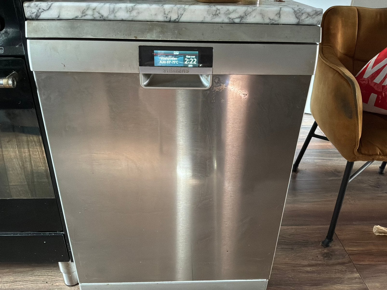 Siemens vrijstaande vaatwasser RVS | besteklade | Zeolith, Witgoed en Apparatuur, Ophalen, Zo goed als nieuw, Minder dan 85 cm
