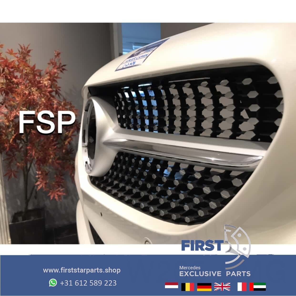 W205 C205 FACELIFT C43 AMG VOORBUMPER WIT COMPLEET 2018-2022, Auto-onderdelen, Gebruikt, -, Voor, Ophalen of Verzenden