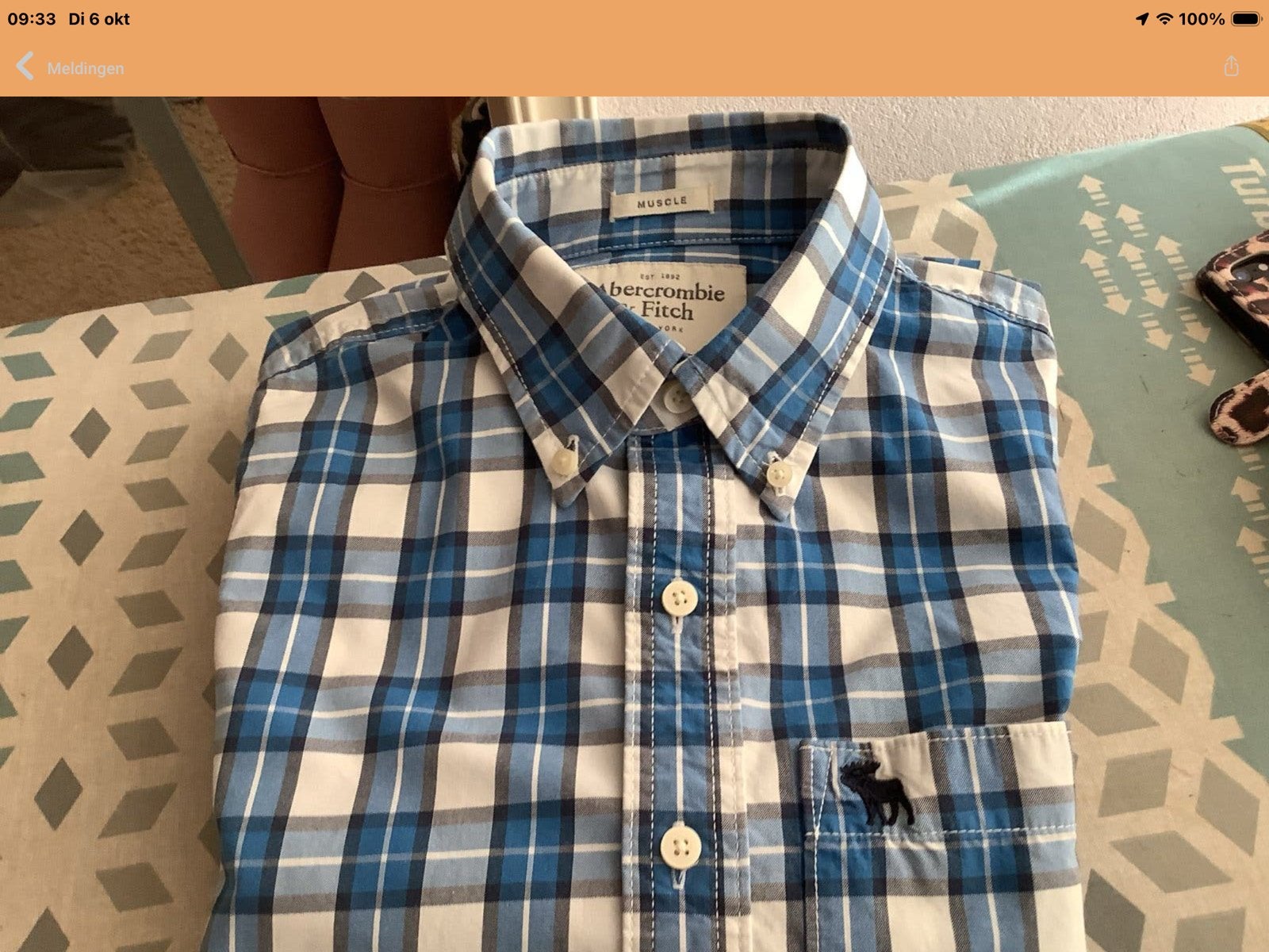 Abercrombie & Fitch Overhemd Maat M, Abercrombie &.  Fitch, Halswijdte 39/40 (M), Zo goed als nieuw, Verzenden