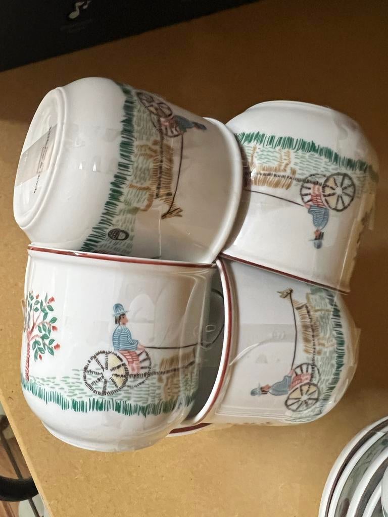 American Sampler servies Kop en Schotel Set (4 stuks), Ophalen, Zo goed als nieuw, Overige stijlen, Kop(pen) en/of Schotel(s)