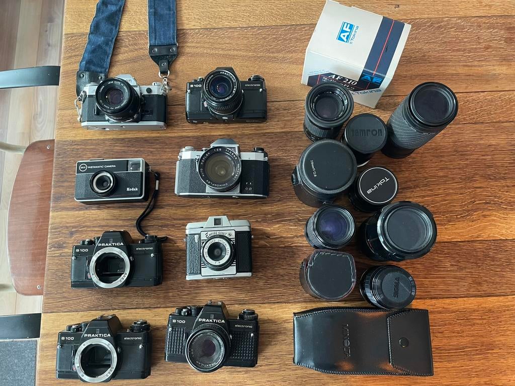 Analoge camera’s + vintage lenzen (Canon AE1, Praktika etc.), Ophalen of Verzenden, Gebruikt, Spiegelreflex, Canon