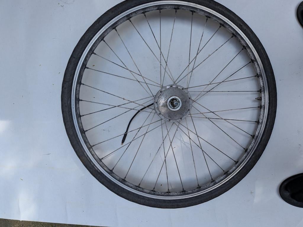 Voorwiel met motor voor elektrische fiets, Fietsen en Brommers, Fietsonderdelen, Gebruikt, Aluminium, Ophalen, Elektrische fiets