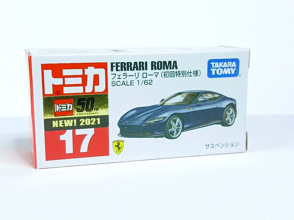 Takara Tomy - schaal 1/62 - Ferrari Roma - 17, https://us.tomy.com/contact-us/, TOMY Europe, 1:32 tot 1:50, Zo goed als nieuw