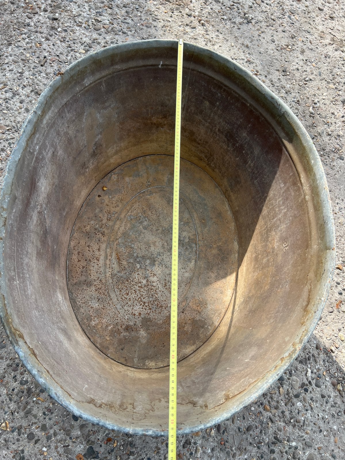 Grote Vintage Zinken Kuip - Perfect voor Tuin of Decoratie, Antiek en Kunst, Ophalen