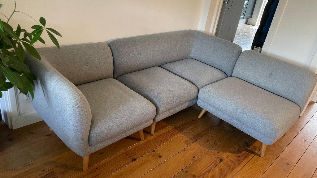Alfred hoekbank (Sofa Company), net gestoomd, Bilderdijkstraat 66H, Gebruikt, Hoekbank, Stof