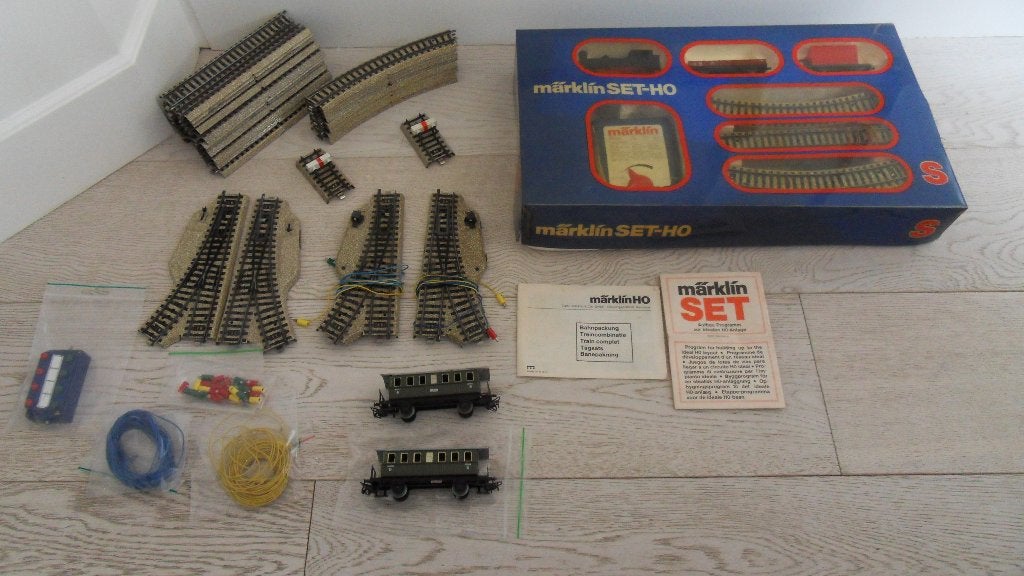 Märklin treinset HO 0980 in doos met extra wissels en wagons, Wisselstroom, Ophalen of Verzenden, Analoog, Märklin