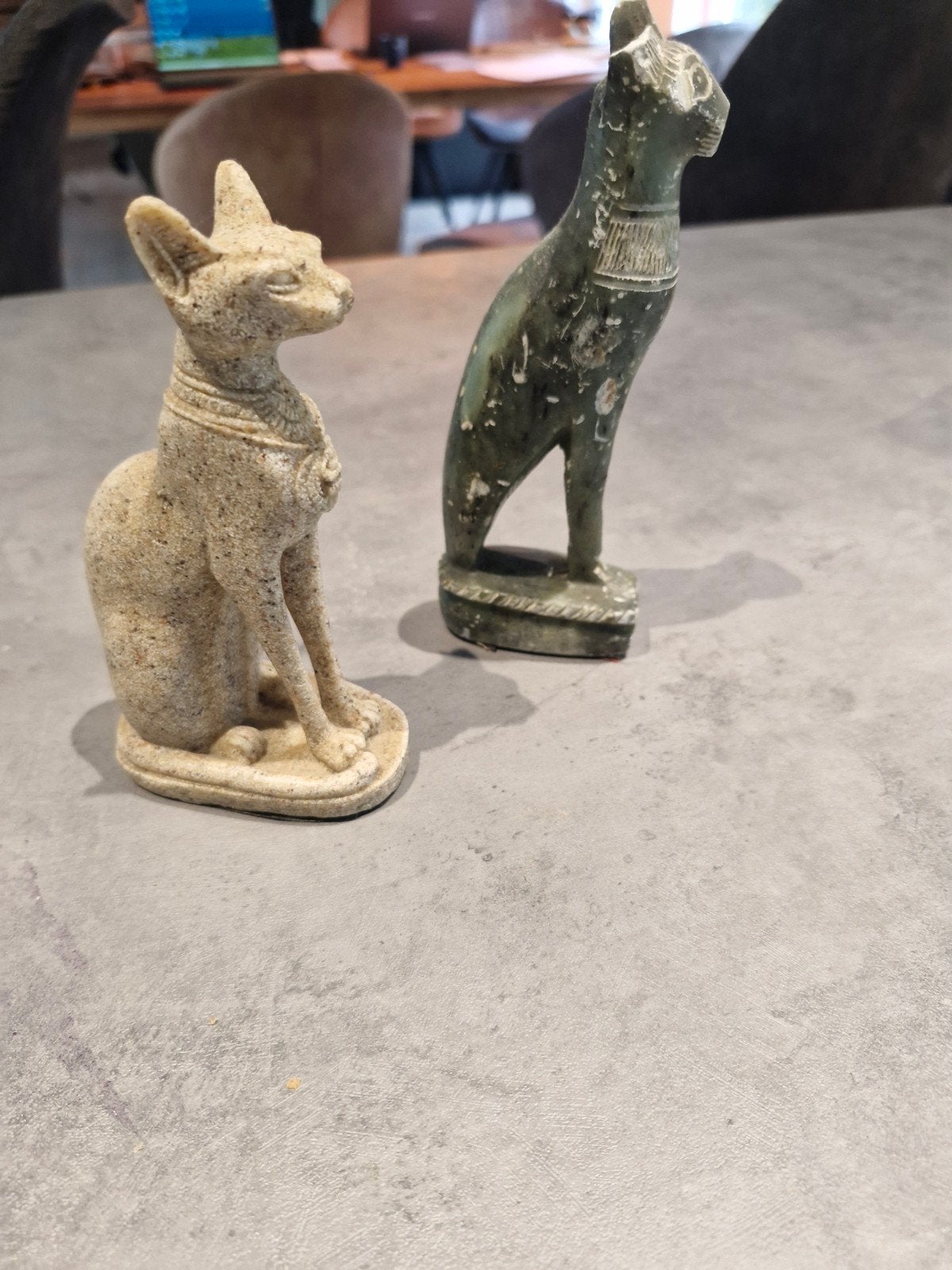 Twee Egyptische kattenbeelden - Bastet, Ophalen of Verzenden