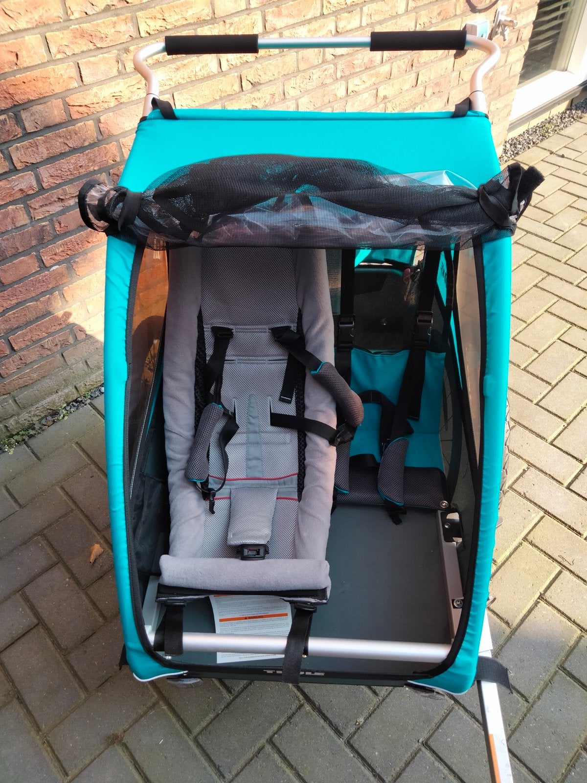 Thule Coaster XT fietskar met babynestje - Goede staat, Fietsen en Brommers, Ophalen, Gebruikt, Opvouwbaar, Kinderkar