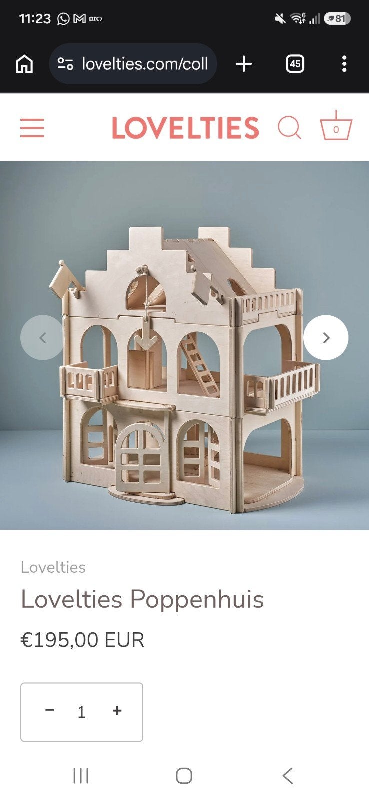 Lovelties poppenhuis / pakhuis, Ophalen, Poppenhuis
