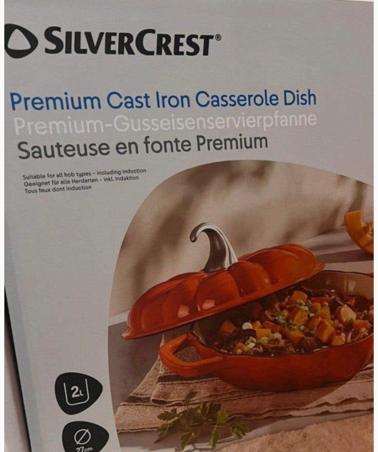 SilverCrest Premium Gietijzeren Braadpan - Pompoen Design, Nieuw, Ophalen of Verzenden, Geschikt voor inductie, Overige merken
