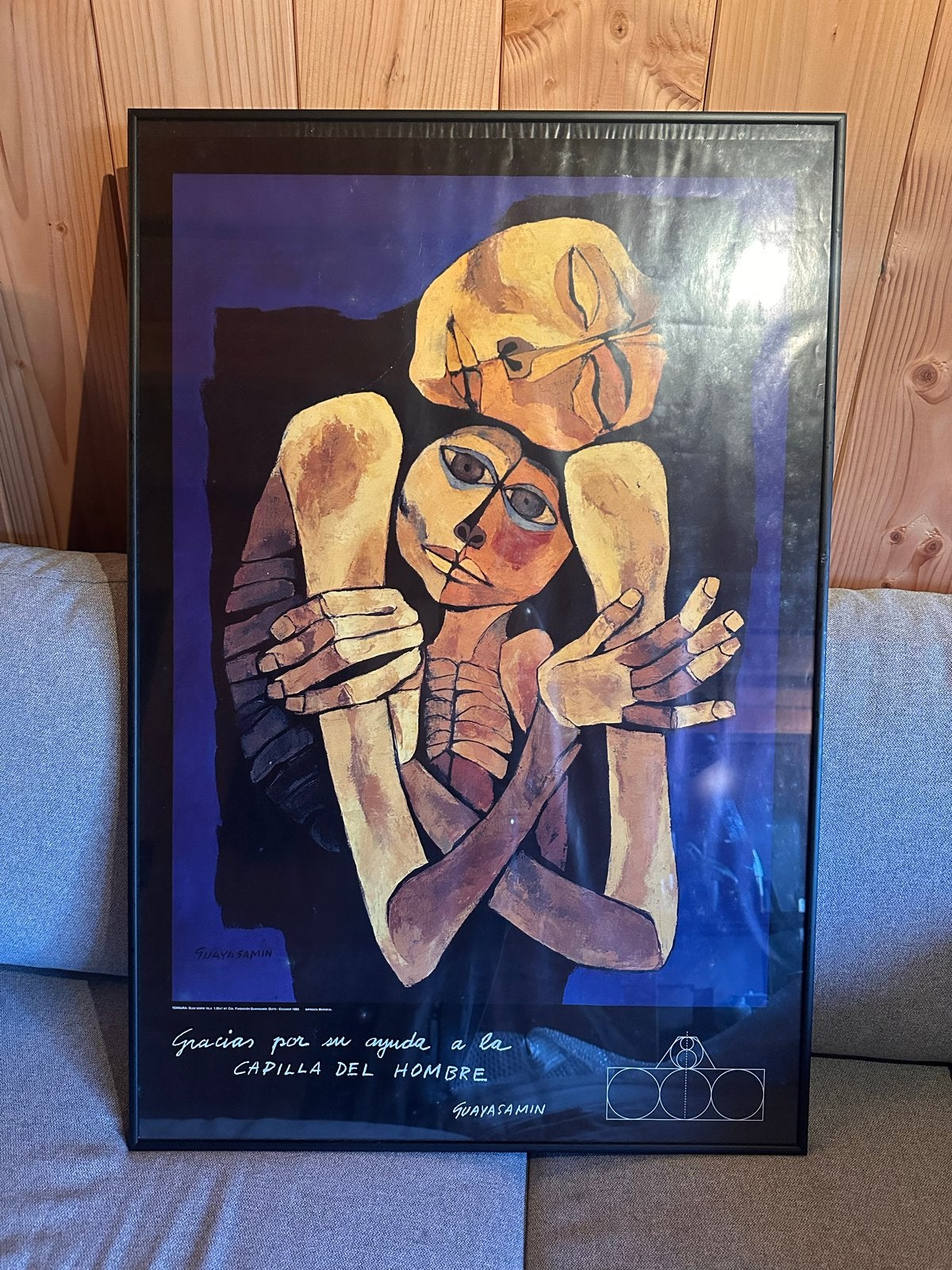 Zwarte metalen lijst (zonder poster) 91x61x2cm, Ophalen