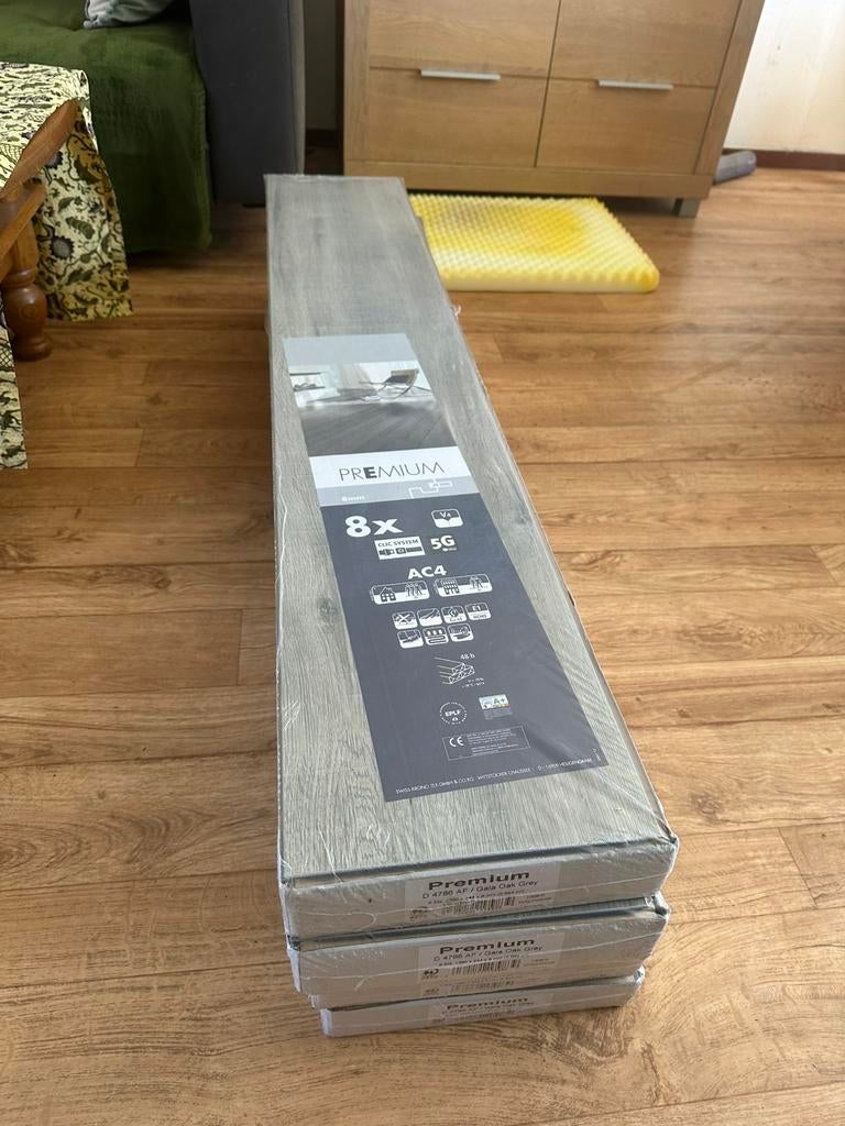 Klik Laminaat | Gala Oak Grey 32stks | 10.77m2, Ophalen, 50 tot 150 cm, Nieuw, 10 m² of meer