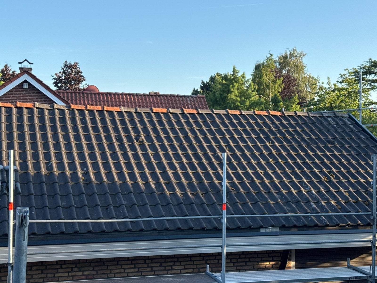 500m2 Gebruikte dakpannen, type Irumhall A.G. Schermbeck, Ophalen, Gebruikt, Steen of Klei, 15 m² of meer