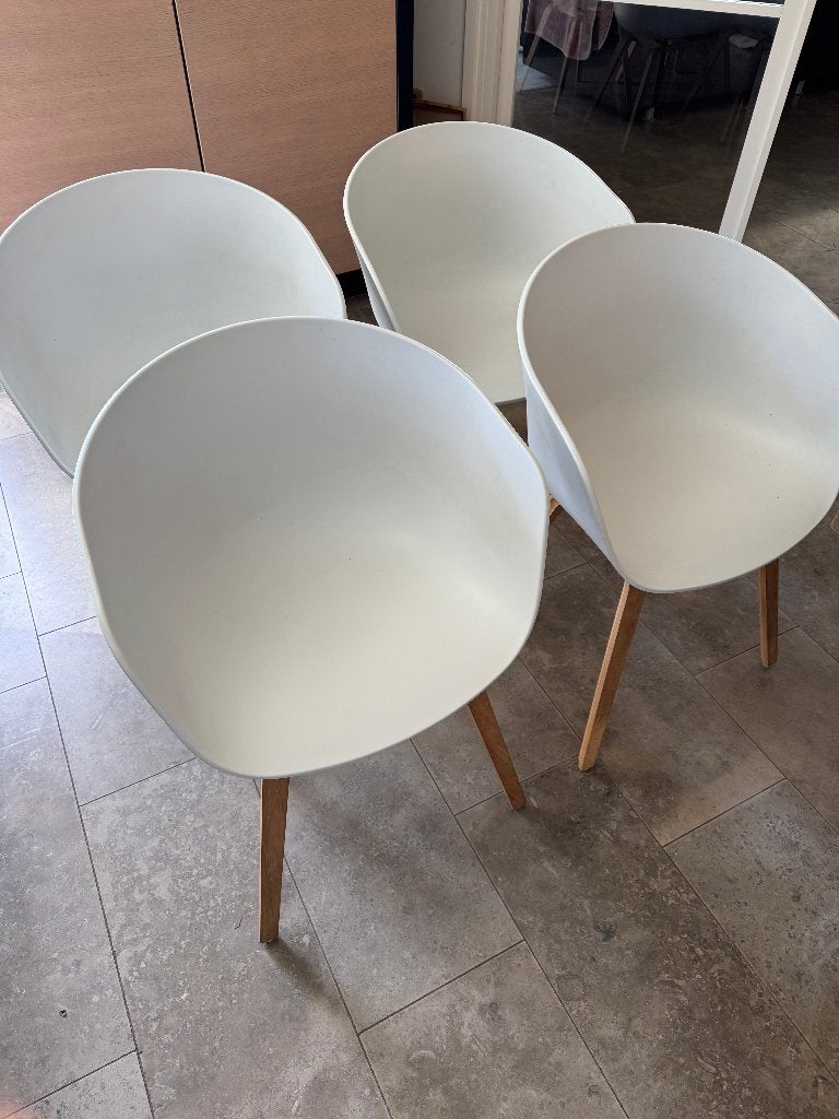 Stoelen, Ophalen, Kunststof, Gebruikt, Wit