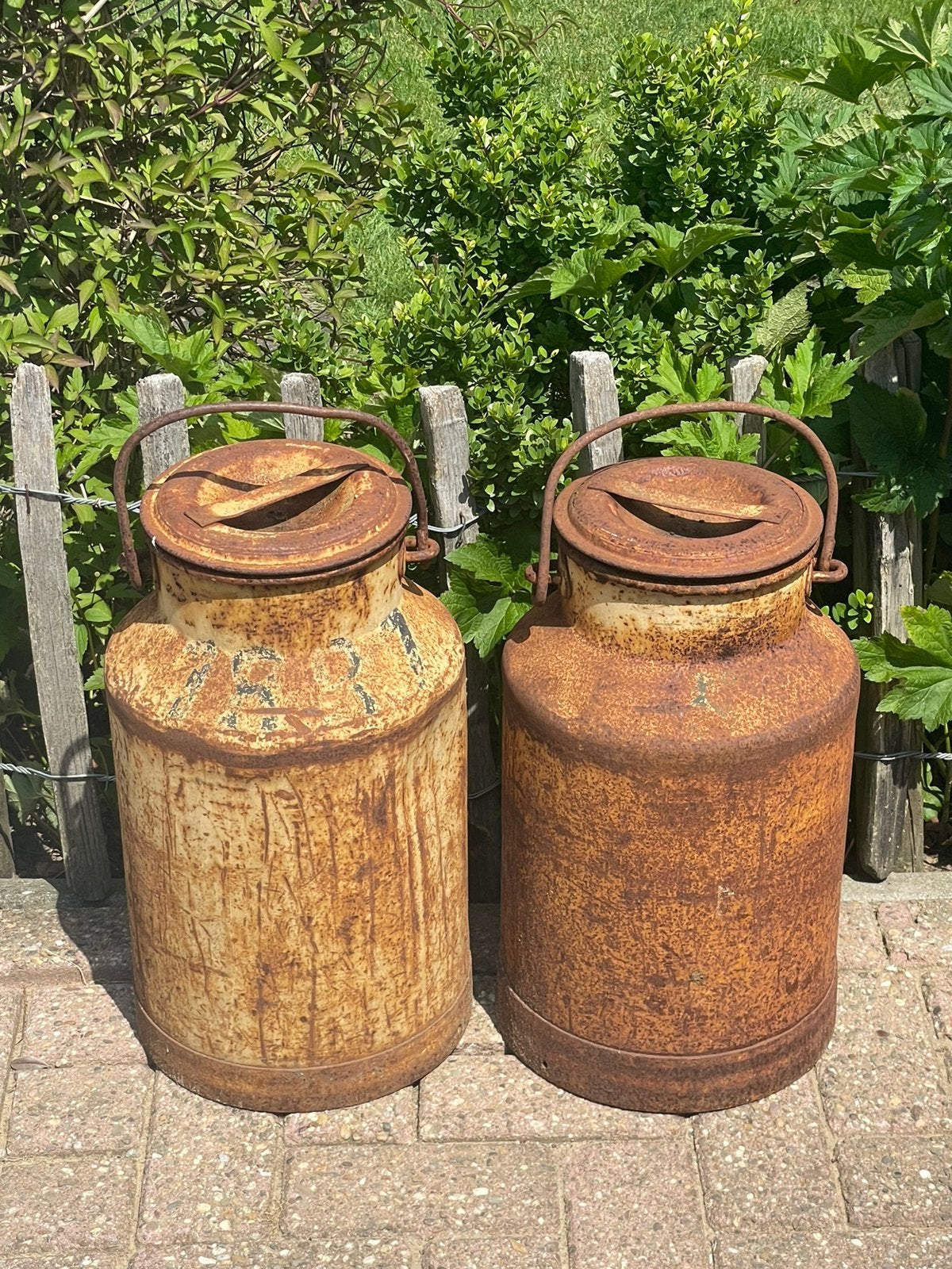 Brocante oude melkbussen ( leuke kleinere maat ), Antiek en Kunst, Ophalen of Verzenden