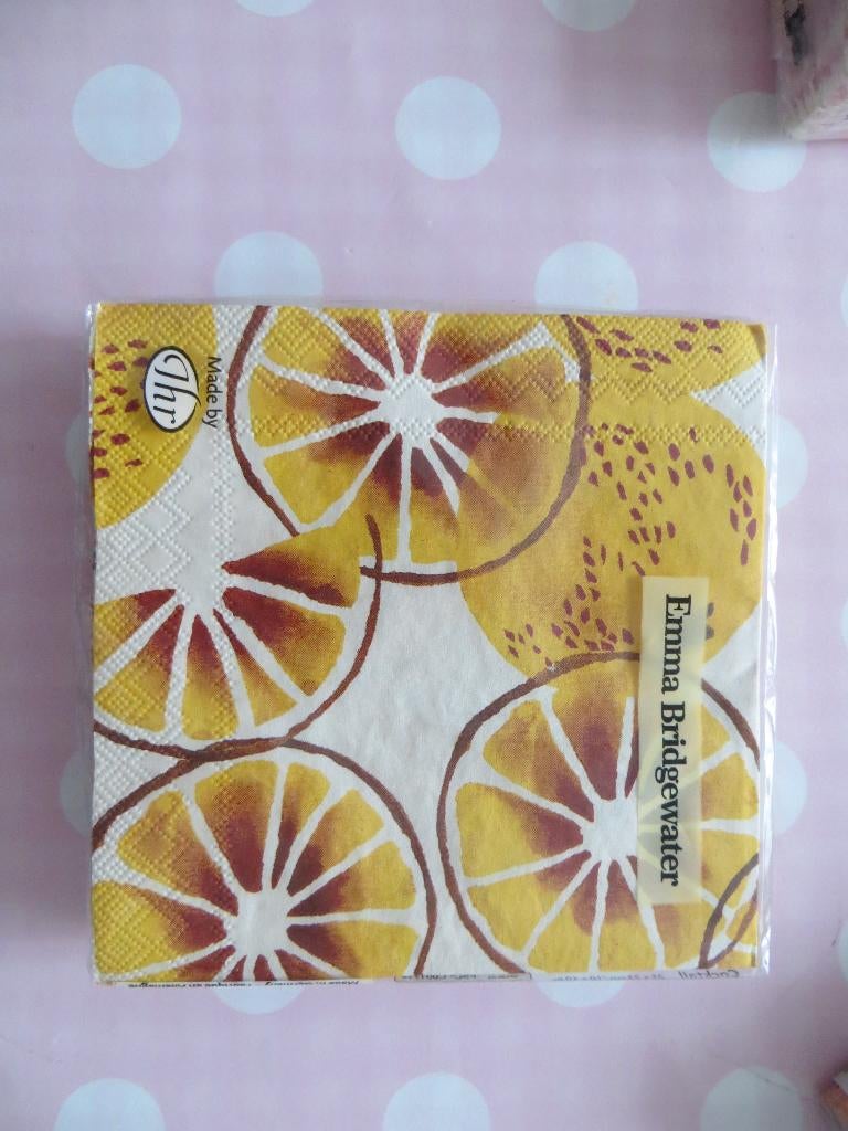 Emma Bridgewater servetten/Citroen/lemon/cocktail napkins, Ophalen of Verzenden, Nieuw, Overige typen