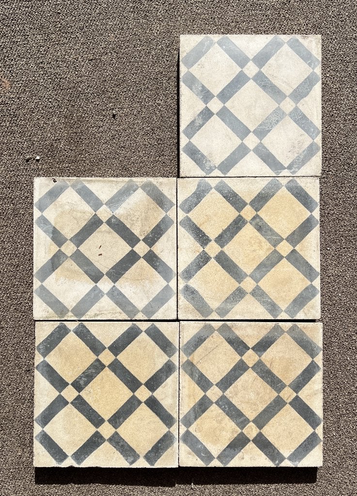 127 oude kloostertegels (cementtegels) 25x25  2,7cm dik 8m², Doe-het-zelf en Verbouw, Ophalen, Overige materialen, Gebruikt, 5 tot 10 m²