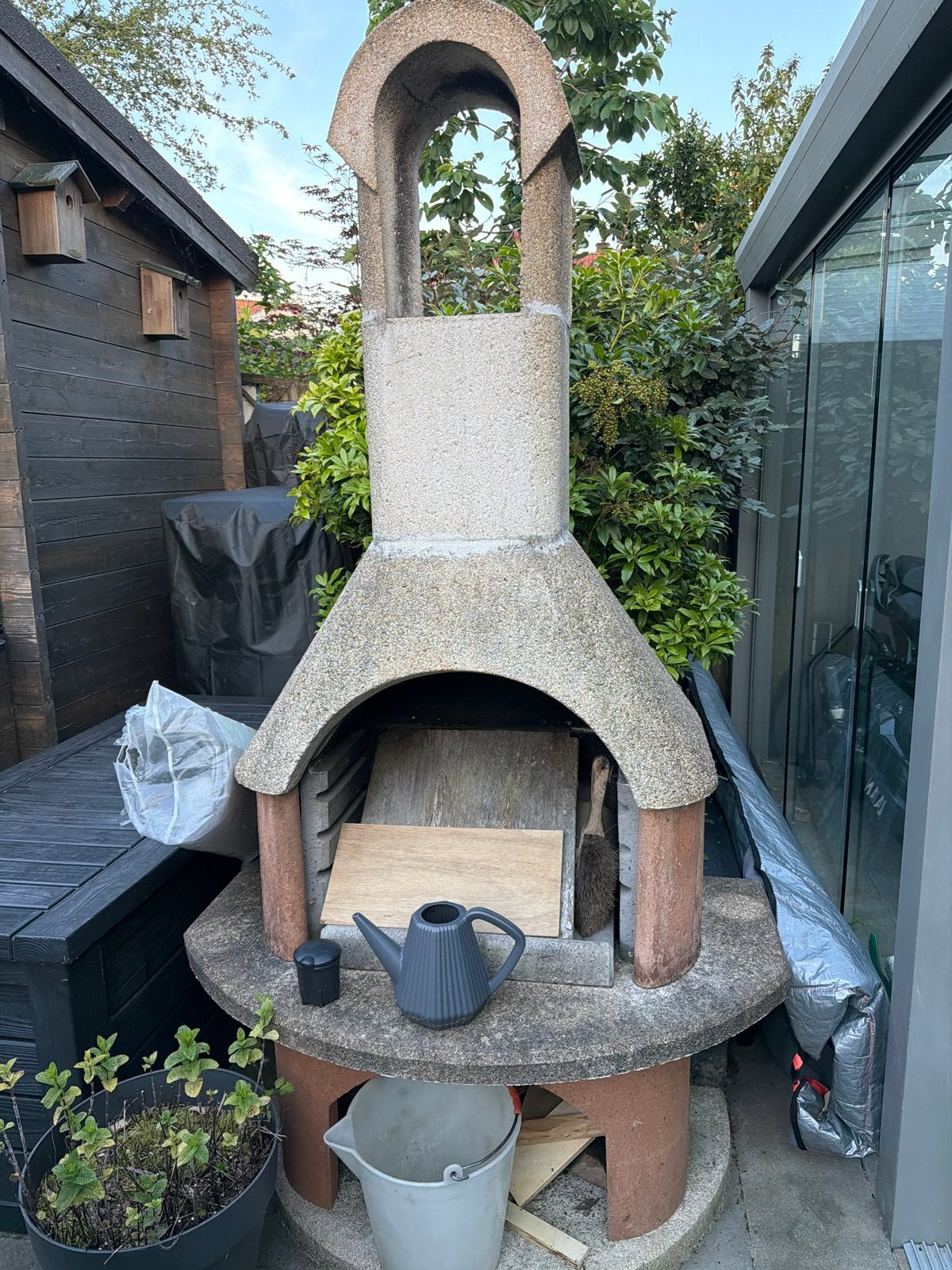 Buschbeck Lugano betonnen barbecue met grill, Ophalen, Gebruikt