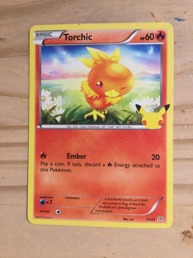 Pokemon kaart Torchic, Ophalen of Verzenden, Gebruikt, Losse kaart, Foil