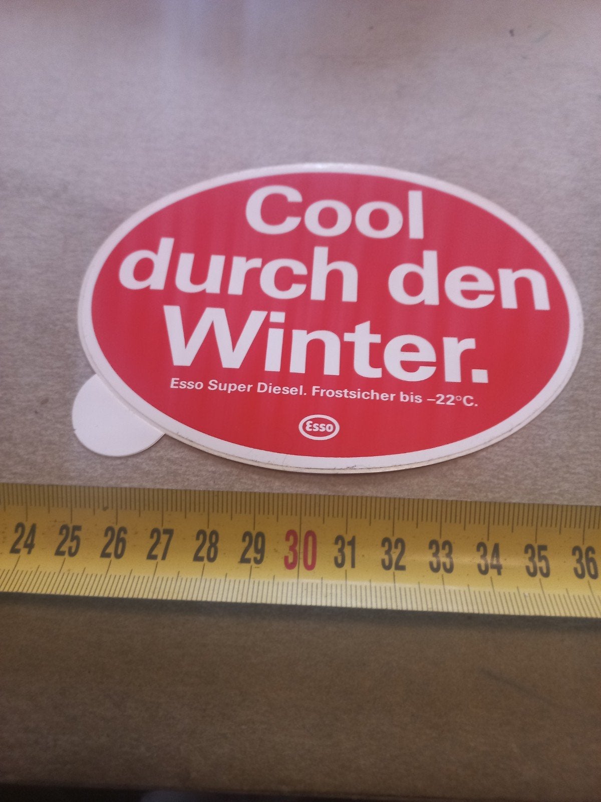 Vintage Esso sticker "Cool durch den Winter", Ophalen of Verzenden