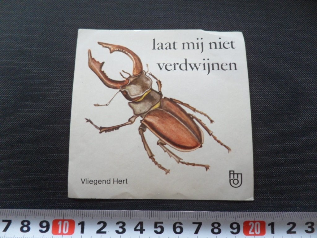 sticker amro bank strip vliegend hert laat mij niet verdwijn, Verzamelen, Ophalen, Zo goed als nieuw