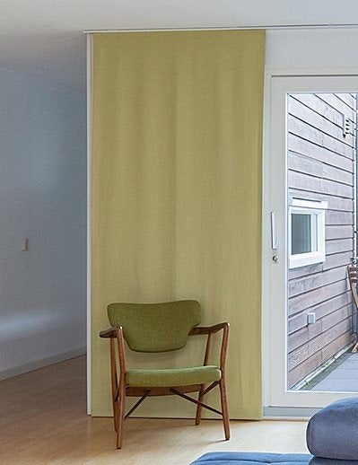 gordijn (linnen paneelgordijn), Huis en Inrichting, Stoffering | Gordijnen en Lamellen, Ophalen, Overige materialen, 114 cm, Gordijn