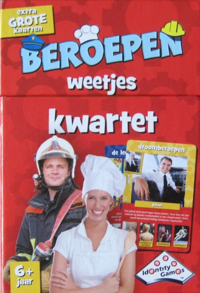 Beroepen weetjes kwartet met extra grote kaarten, Ophalen of Verzenden, Zo goed als nieuw, Kwartet(ten)