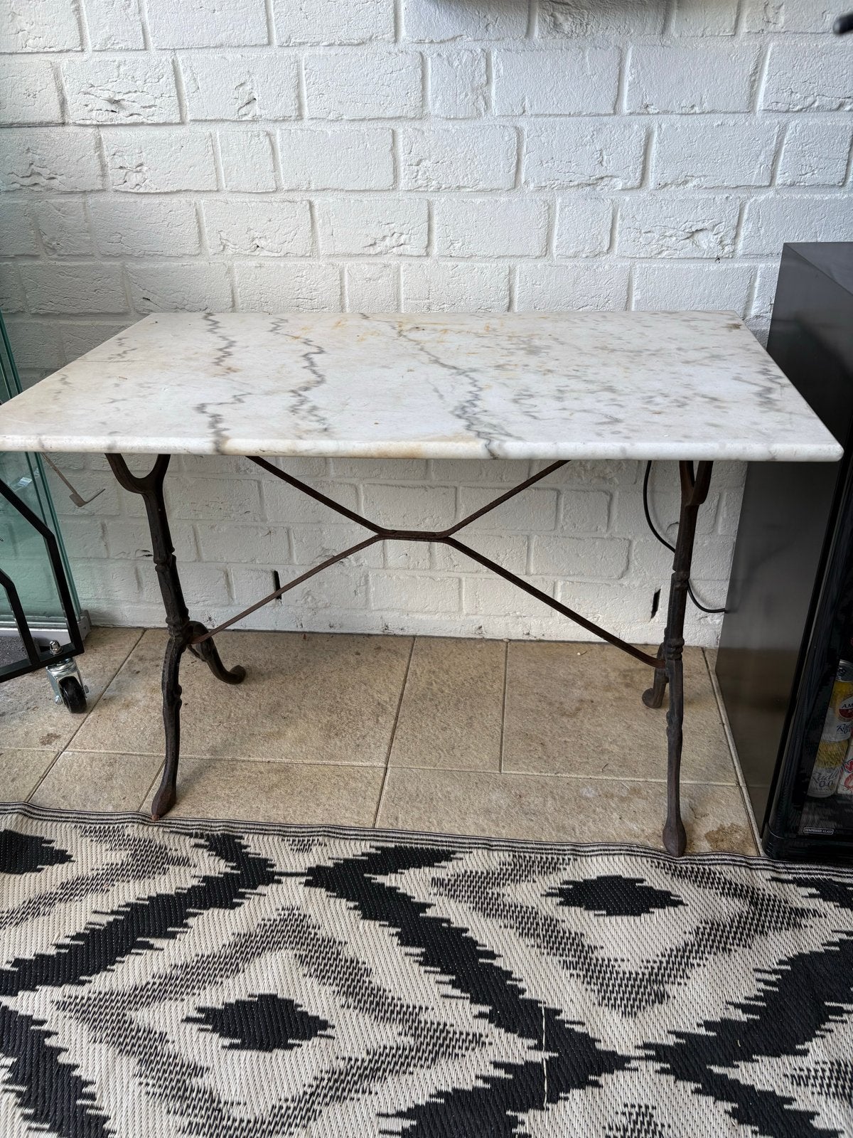 Vintage tafel marmer, Antiek en Kunst, Ophalen