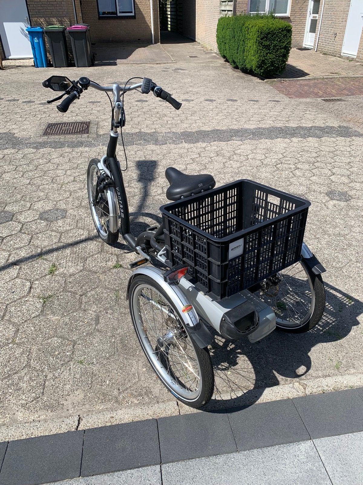 Van Raam Maxi Comfort elektrische driewieler met bak, Ophalen, Zo goed als nieuw, Schijfrem