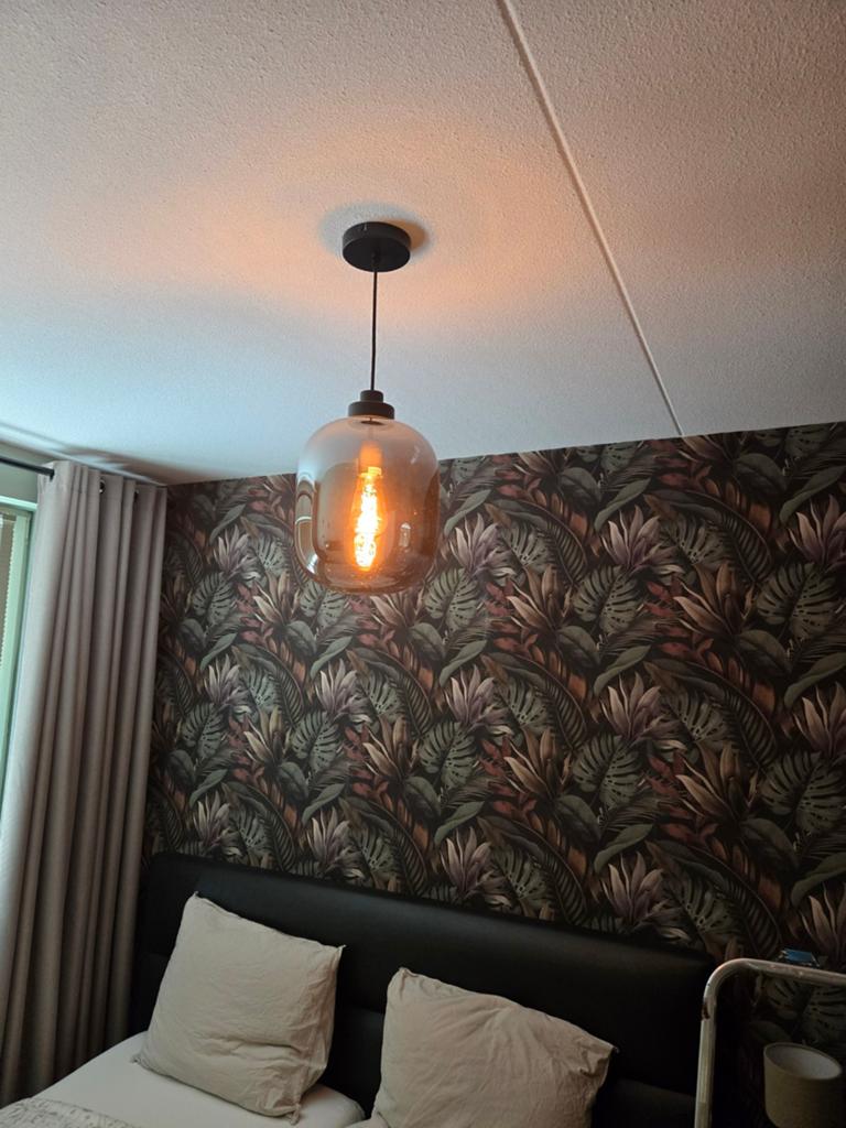 Rookglas lamp, Ophalen of Verzenden, Minder dan 50 cm