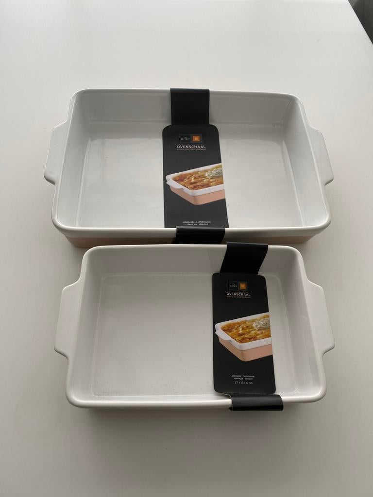 Set van 2 ovenschalen, Overige typen, Nieuw, Ophalen of Verzenden, Steen/keramiek