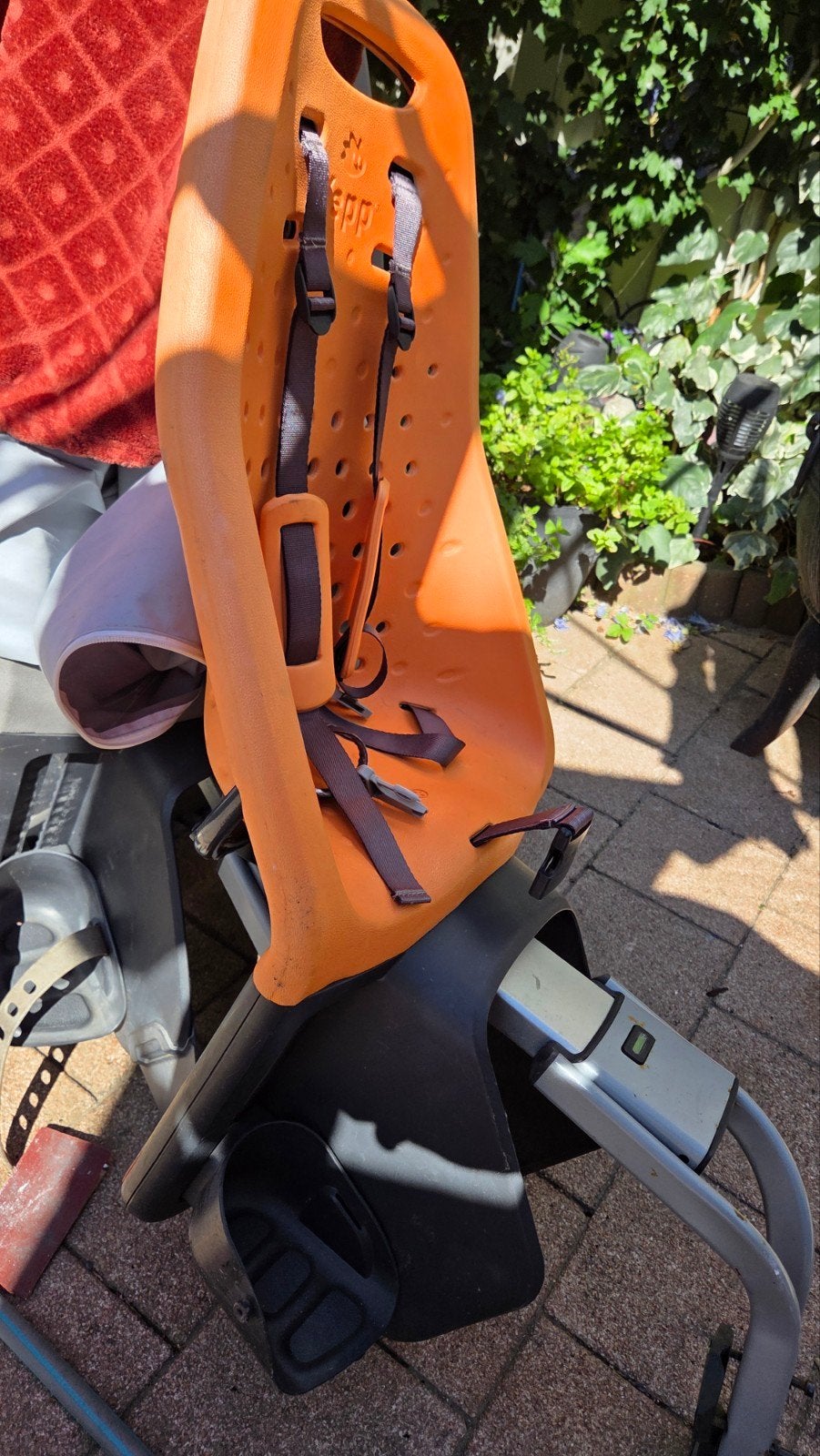Yepp Achterzitje - Oranje, Fietsen en Brommers, Fietsaccessoires | Fietsstoeltjes, Ophalen, Achterzitje, Yepp, 9 t/m 36 kg