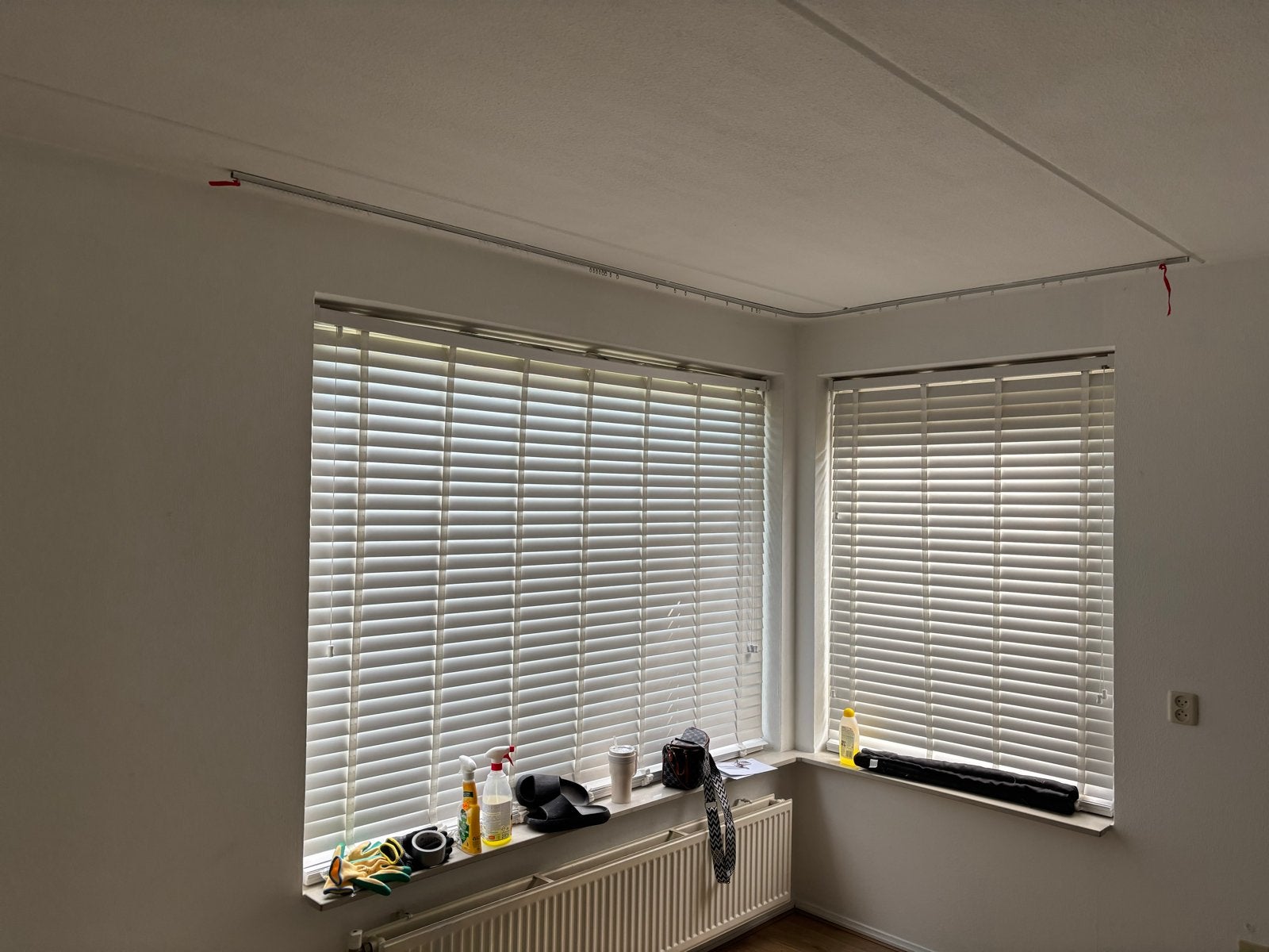 Witte jaloezieën voor ramen (set van 3), Ophalen, Jaloezie, Gebruikt, Wit