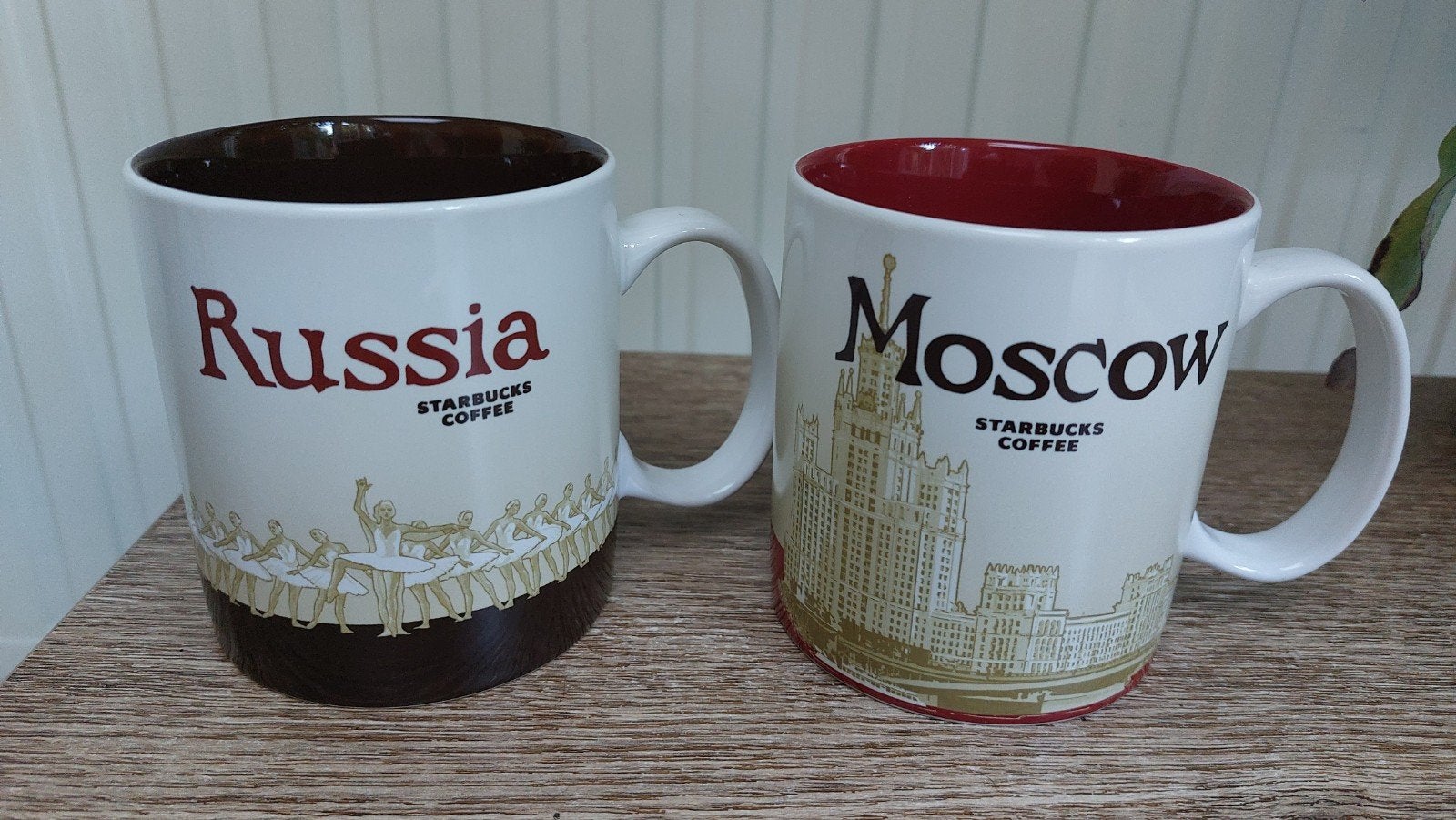 Starbucks mokken Rusland en Moskou - Set van 2, Meerkleurig, Overige stijlen, Ophalen of Verzenden, Zo goed als nieuw