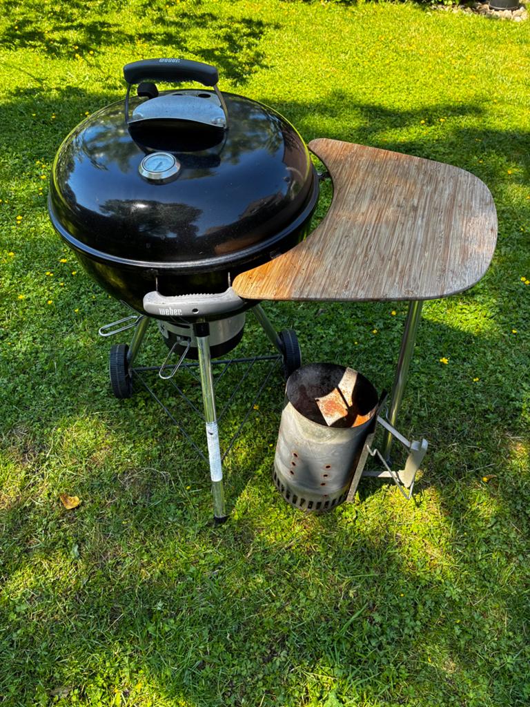 Weber Kogel BBQ 46cm met starter en beschermhoes, Ophalen, Gebruikt