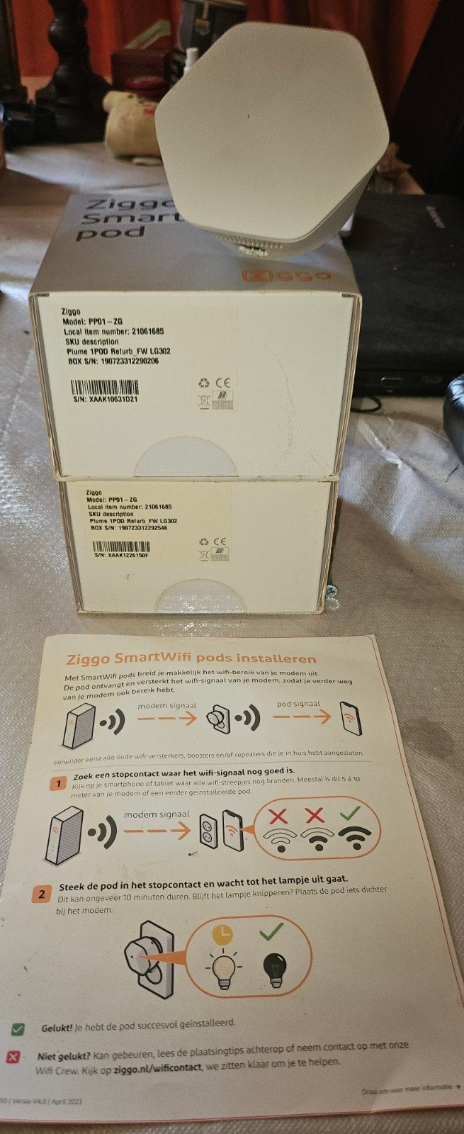 Ziggo SmartWifi pods (3 stuks) - Verbeter je wifi-bereik, Ophalen of Verzenden, Nieuw