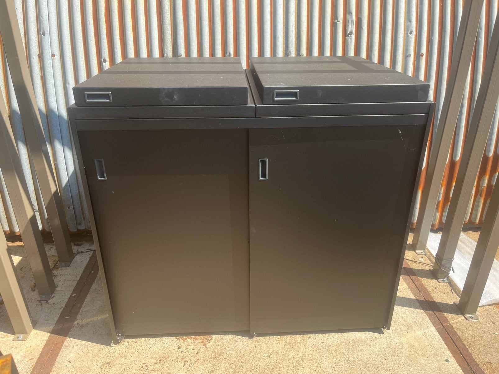 Containerombouw 2-unit zwart- gepoedercoat – Luxe uitvoering, Ophalen, Zo goed als nieuw, Metaal, Overige typen