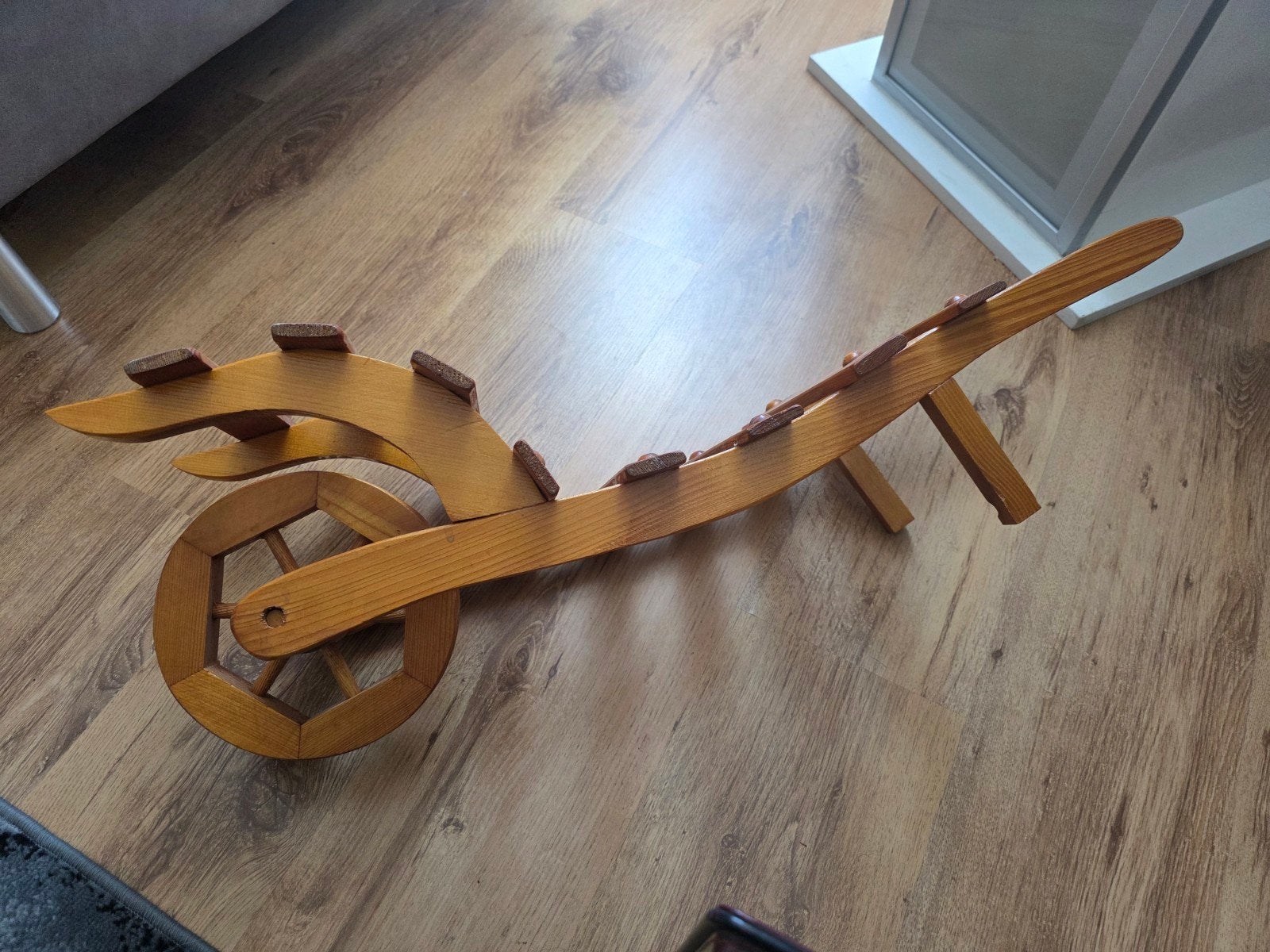 Decoratieve houten kruiwagen - Vintage stijl, Gebruikt, Ophalen of Verzenden, Bruin, Vintage