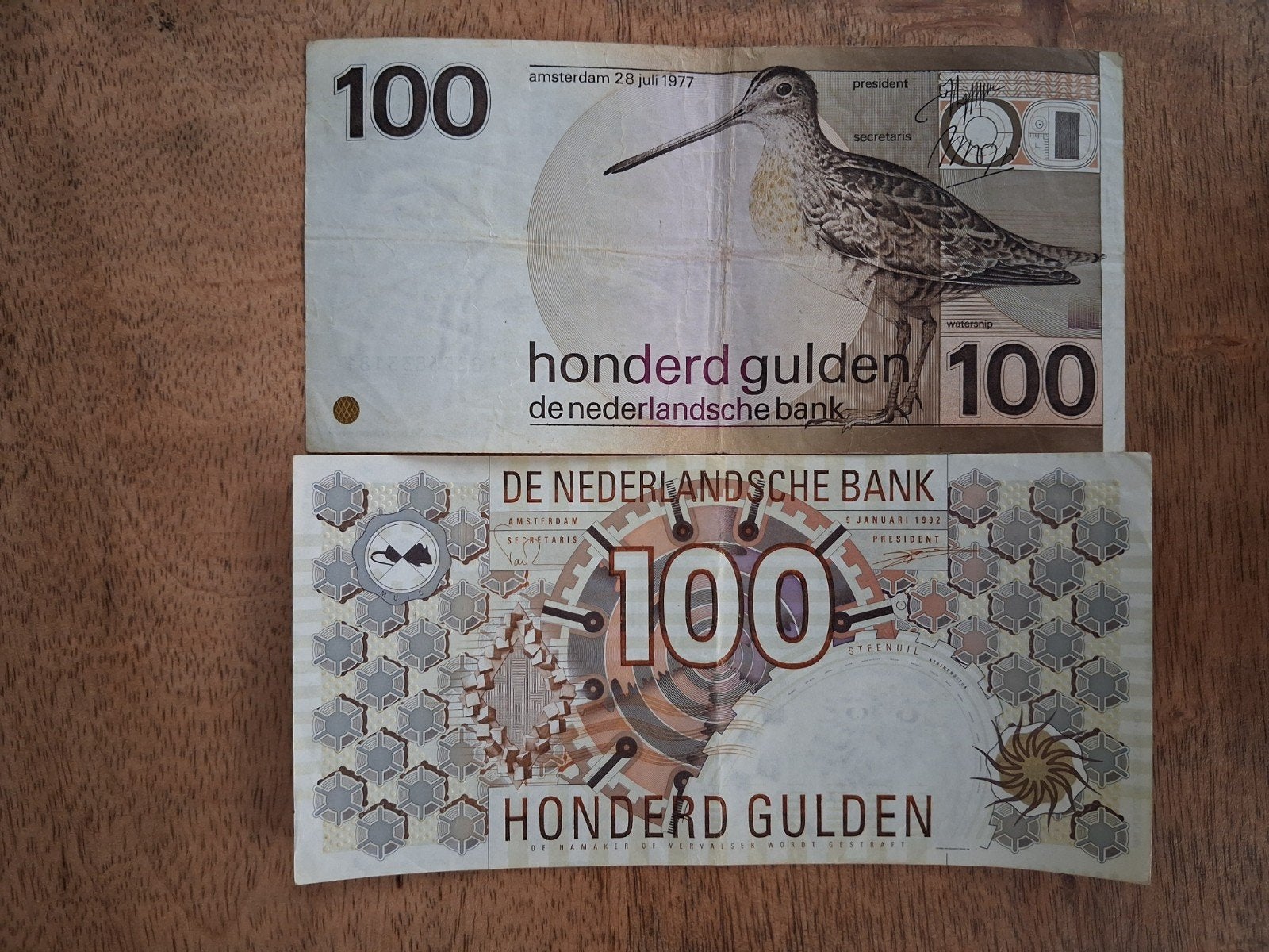 In Topstaat Poelsnip en Steenuil., Ophalen of Verzenden, 100 gulden, Setje
