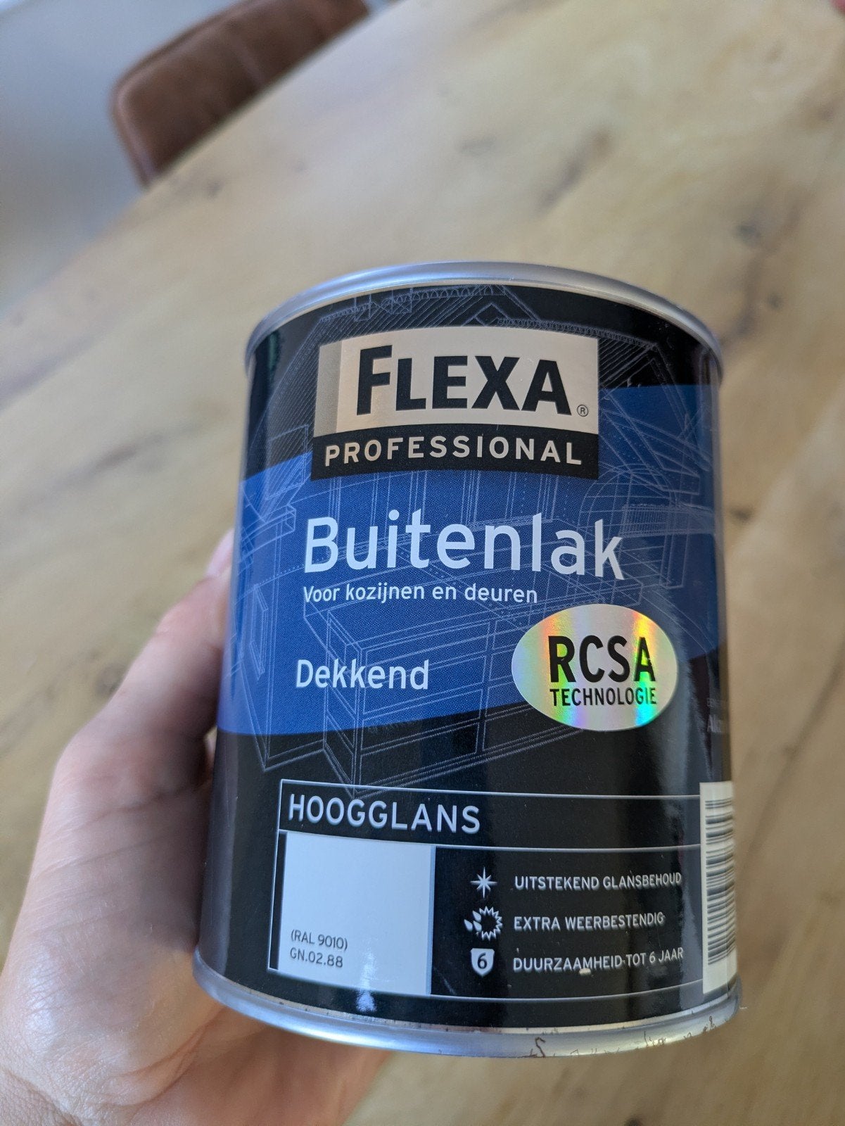 Flexa Professional Buitenlak Hoogglans RAL 9010, Ophalen of Verzenden, Nieuw, Wit